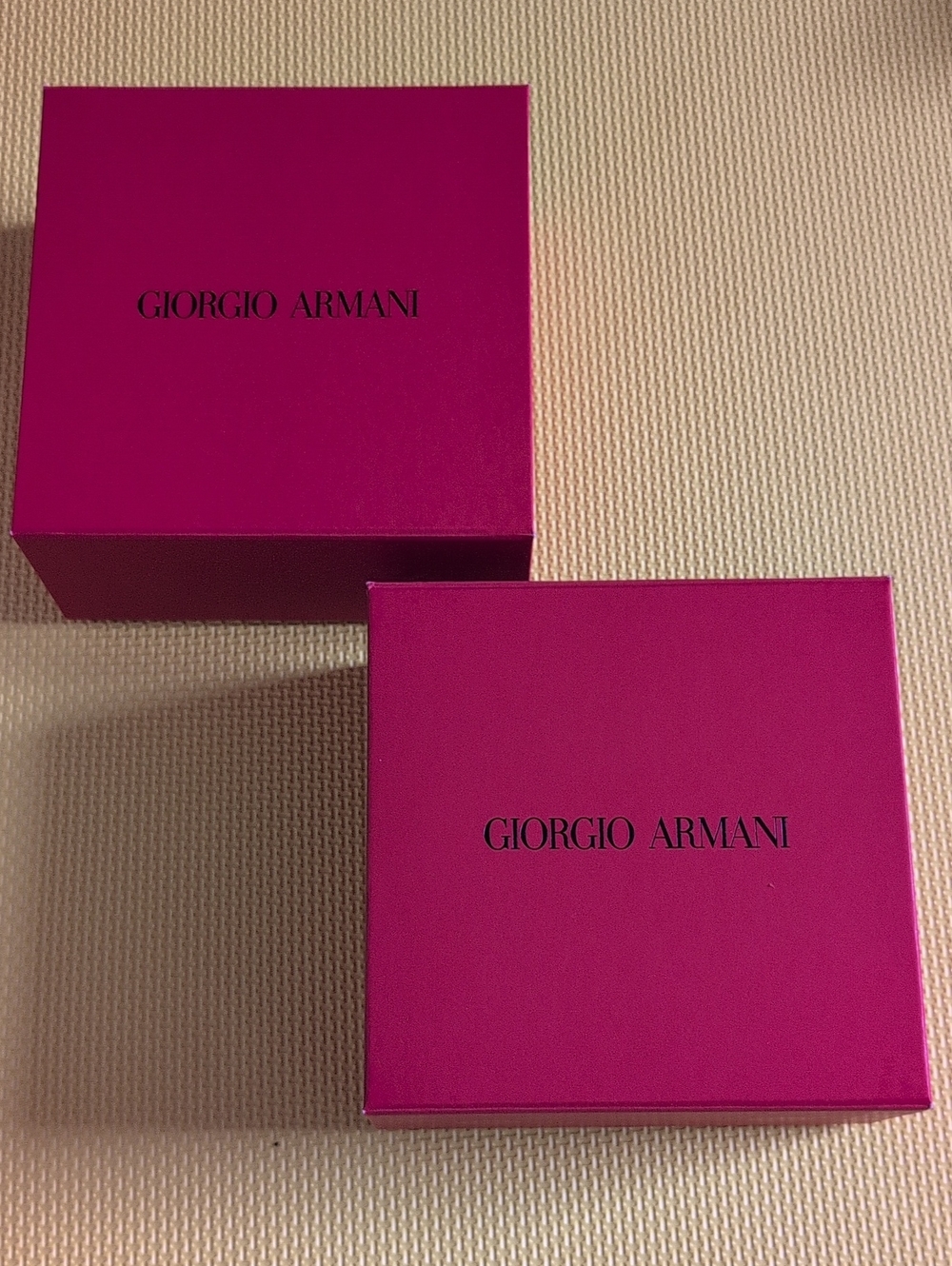 EUC Giorgio Armani Women's Red Storage Boxes (Set of 2)